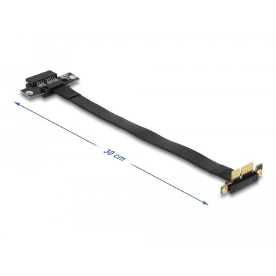 Delock Riser Card PCI Express x1 male 90° angled to x1 slot with cable 30 cm 2