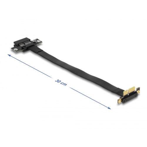 Delock Riser Card PCI Express x1 male 90° angled to x1 slot with cable 30 cm