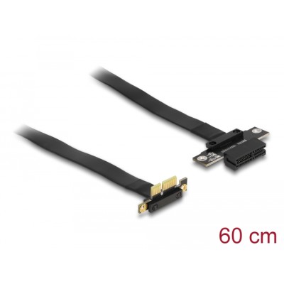 Delock Riser Card PCI Express x1 male 90° angled to x1 slot with cable 60 cm