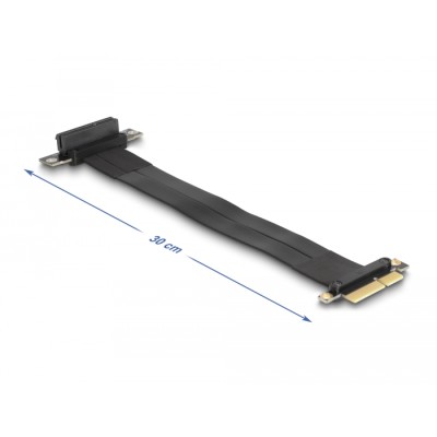 Delock Riser Card PCI Express x4 male to x4 slot 90° angled with cable 30 cm 2