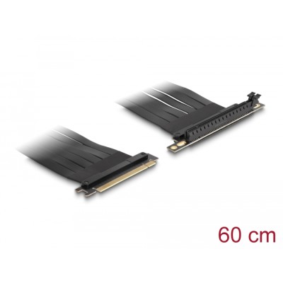 Delock Riser Card PCI Express x16 male to x16 slot 90° angled with cable 60 cm