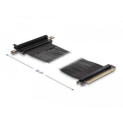 Delock Riser Card PCI Express x16 male to x16 slot 90° angled with cable 60 cm 2