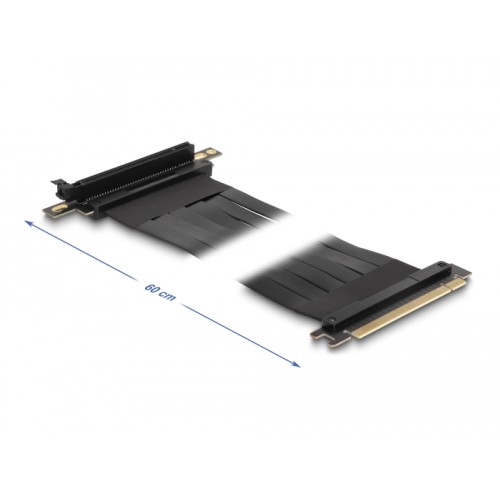 Delock Riser Card PCI Express x16 male to x16 slot 90° angled with cable 60 cm