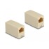 Delock Adapter RJ45 jack to RJ45 jack UTP beige