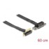 Delock Riser Card PCI Express x1 male 90° angled to x1 slot 90° angled with cable 60 cm