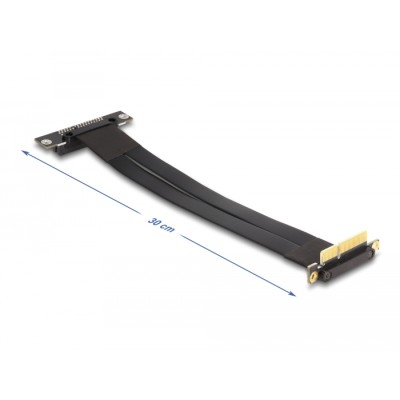 Delock Riser Card PCI Express x4 male 90° angled to x4 slot 90° angled with cable 30 cm 2