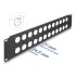 Delock D-Type 19″ Patch Panel 24 port 2U black