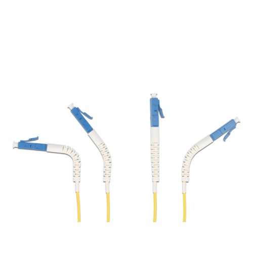 Delock Optical Fiber Cable LC Duplex to LC Duplex singlemode OS2 angled 1 m