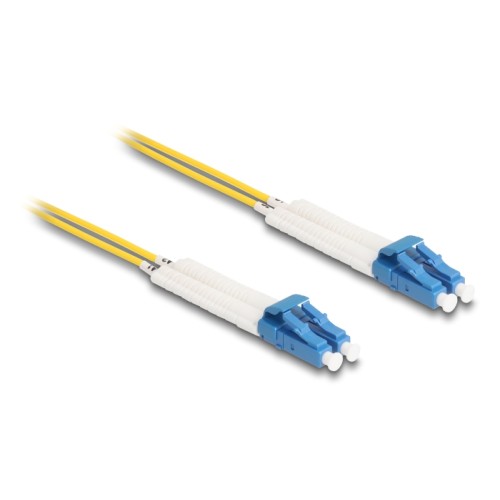 Delock Optical Fiber Cable LC Duplex to LC Duplex singlemode OS2 angled 1 m