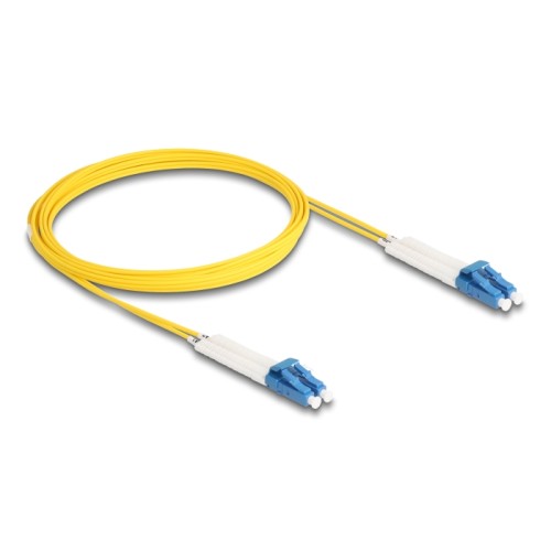 Delock Optical Fiber Cable LC Duplex to LC Duplex singlemode OS2 angled 3 m