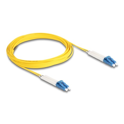 Delock Optical Fiber Cable LC Duplex to LC Duplex singlemode OS2 angled 5m