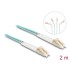 Delock Optical Fiber Cable LC Duplex to LC Duplex Multi-mode OM3 angled 2 m
