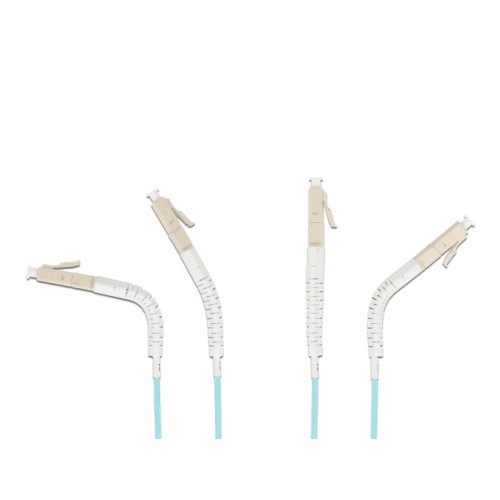 Delock Optical Fiber Cable LC Duplex to LC Duplex Multi-mode OM3 angled 2 m