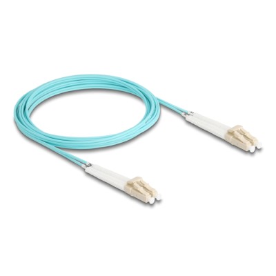 Delock Optical Fiber Cable LC Duplex to LC Duplex Multi-mode OM3 angled 3 m 2