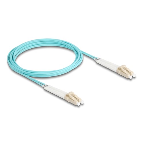 Delock Optical Fiber Cable LC Duplex to LC Duplex Multi-mode OM3 angled 3 m