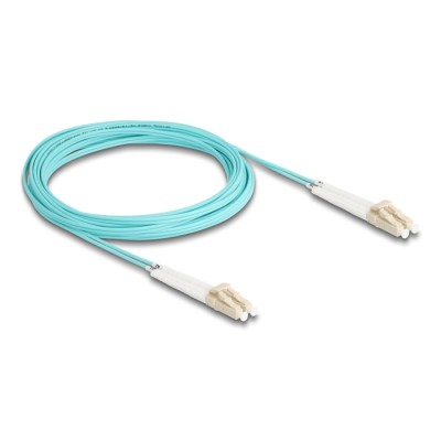 Delock Optical Fiber Cable LC Duplex to LC Duplex Multi-mode OM3 angled 5 m 2