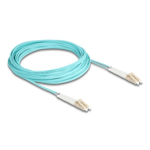 Delock Optical Fiber Cable LC Duplex to LC Duplex Multi-mode OM3 angled 10 m