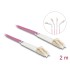 Delock Optical Fiber Cable LC Duplex to LC Duplex Multi-mode OM4 angled 2 m