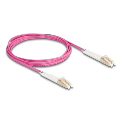 Delock Optical Fiber Cable LC Duplex to LC Duplex Multi-mode OM4 angled 2 m 2
