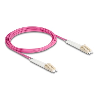 Delock Optical Fiber Cable LC Duplex to LC Duplex Multi-mode OM4 angled 3 m 2