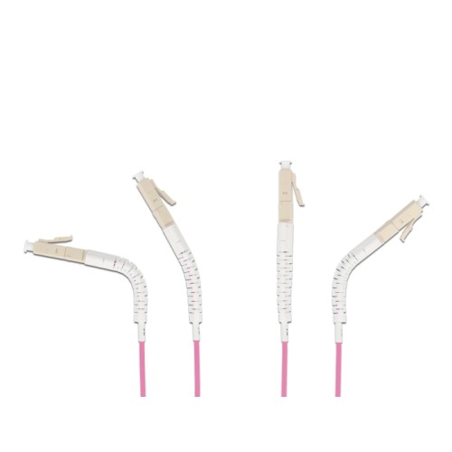 Delock Optical Fiber Cable LC Duplex to LC Duplex Multi-mode OM4 angled 3 m
