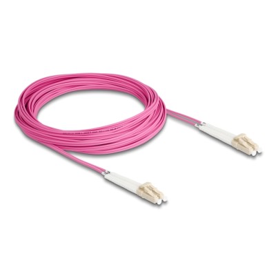 Delock Optical Fiber Cable LC Duplex to LC Duplex Multi-mode OM4 angled 10 m 2