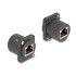 Delock D-Type Module RJ45 jack to jack with screws black