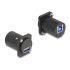 Delock D-Type Module USB 5 Gbps Type-A female to Type-B female with screws black