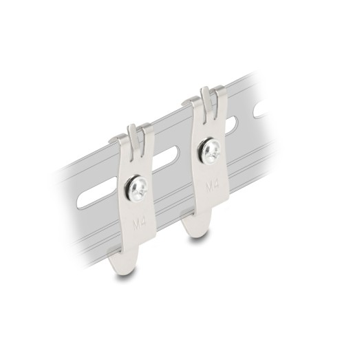 Delock Desktop Patch Panel Holder for DIN rail with M4 fixing screws 2 pcs