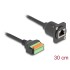 Delock D-Type Cable RJ45 jack to Terminal Block with push button Cat.5e black 30 cm