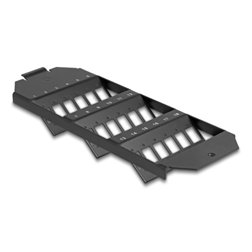 Delock Optical Fiber Mounting for floor tank 18 port for SC Simplex / LC Duplex couplers black