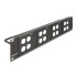 Delock D-Type 19″ Patch Panel with 4 D-Type plates 86 x 86 mm and 4 ports 2U black