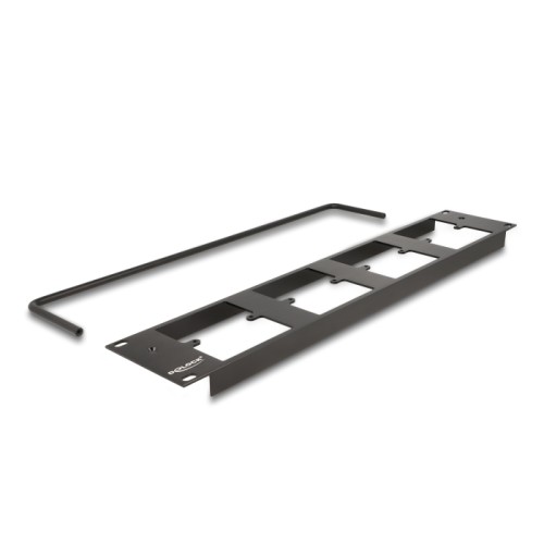 Delock D-Type 19″ Patch Panel with 4 D-Type plates 86 x 86 mm and 4 ports 2U black