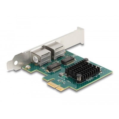 Delock PCI Express x1 Network Card Gigabit LAN 2 x RJ45 BCM 2