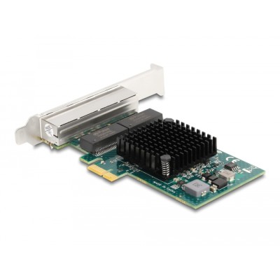 Delock PCI Express x1 Network Card Gigabit LAN 4 x RJ45 BCM 2
