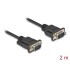 Delock Serial Cable RS-232 D-Sub9 male to male with narrow plug housing 2 m