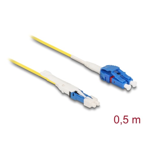 Delock Optical Fiber Cable CS male to LC Duplex singlemode G657A2 / OS2 Uniboot 0.5 m