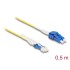 Delock Optical Fiber Cable CS male to LC Duplex singlemode G657A2 / OS2 Uniboot 0.5 m