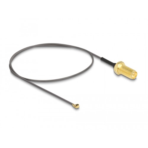 Delock Antenna Cable RP-SMA jack bulkhead to I-PEX Inc., MHF® I plug 1.13 35 cm thread length 10 mm 6 GHz