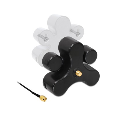 Delock Antenna base RP-SMA jack > RP-SMA plug 1 m black 2
