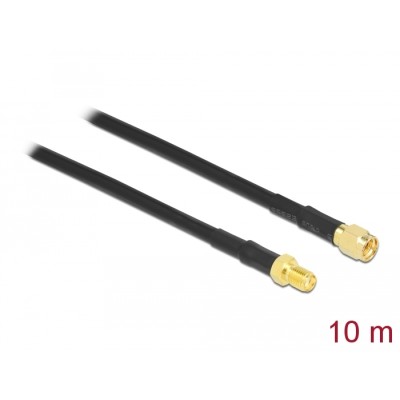 Delock Antenna Cable SMA Plug  SMA Jack CFD/RF200 10 m Low Loss