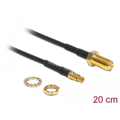 Delock Antenna Cable RP-SMA Jack Bulkhead > TS-9 Plug 200 mm