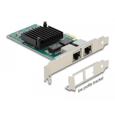 Delock PCI Express x1 Network Card Gigabit LAN 2 x RJ45 i350