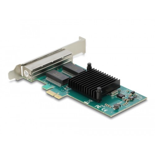 Delock PCI Express x1 Network Card Gigabit LAN 4 x RJ45 i350