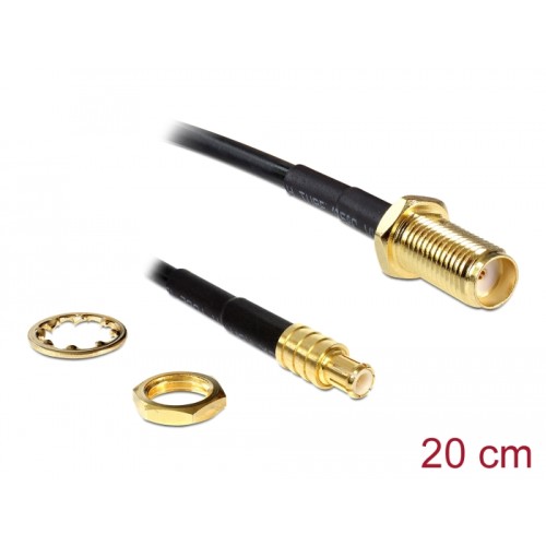 Delock Antenna cable SMA jack bulkhead > MCX plug 200 mm