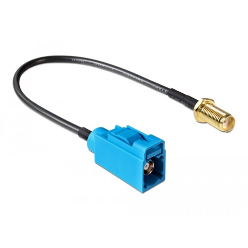 Delock Antenna Cable FAKRA Z jack  SMA jack bulkhead RG-174 20 cm