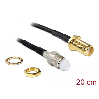Delock Antenna Cable SMA Jack Bulkhead  FME Jack 200 mm