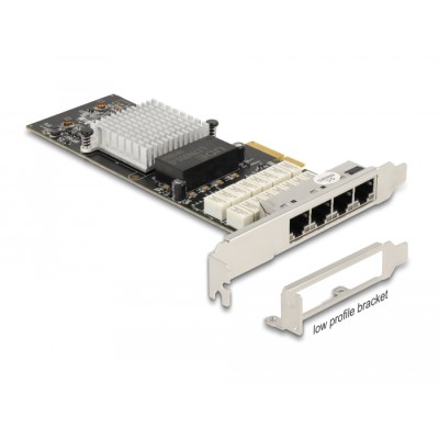 Delock PCI Express x4 Network Card Gigabit LAN 4 x RJ45 Port Bypass i350