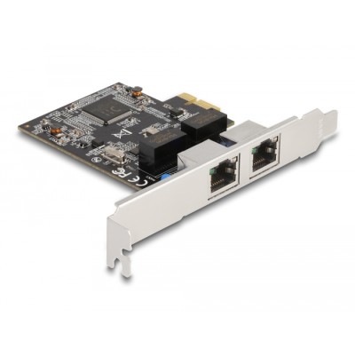 Delock PCI Express x1 Network Card Gigabit LAN 2 x RJ45 RTL8111 2