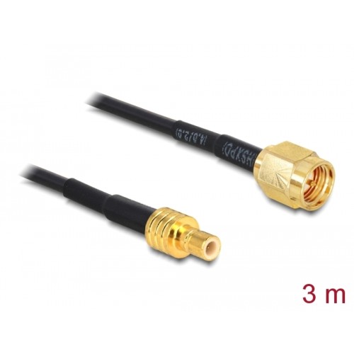 Delock Antenna Cable SMA Plug  SMB Jack RG-174 3 m